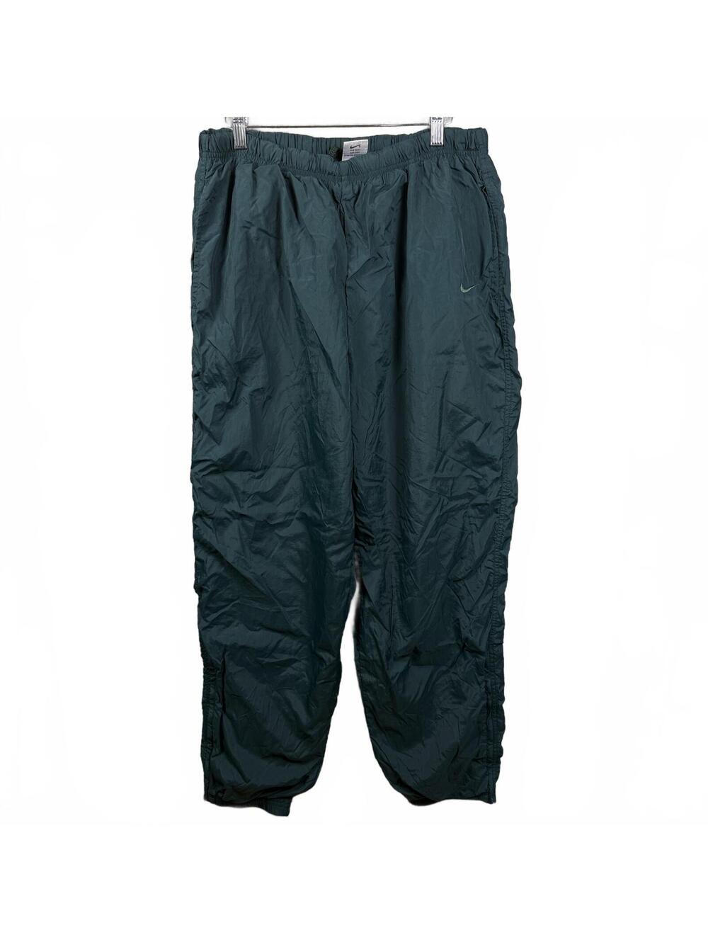 Vintage Nike Track Pants Windbreaker Sweatpants Green Mens XL